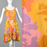 1960 Lilli Diamond Abstract Floral Print Dress