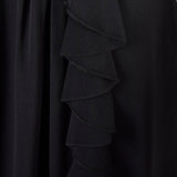 1930s Black Crepe Dress with Sequined Butterfly
