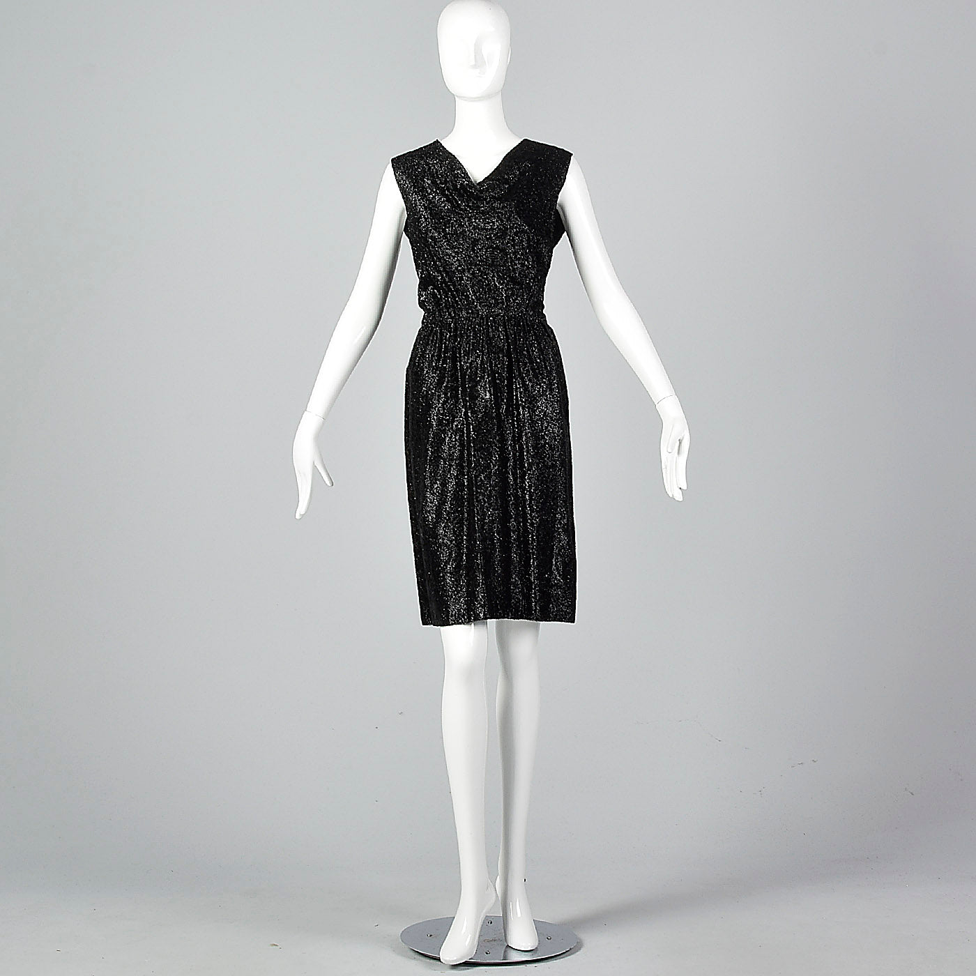 1960s Black Lurex Cocktail Dress from Marshall Field's 28 Shop