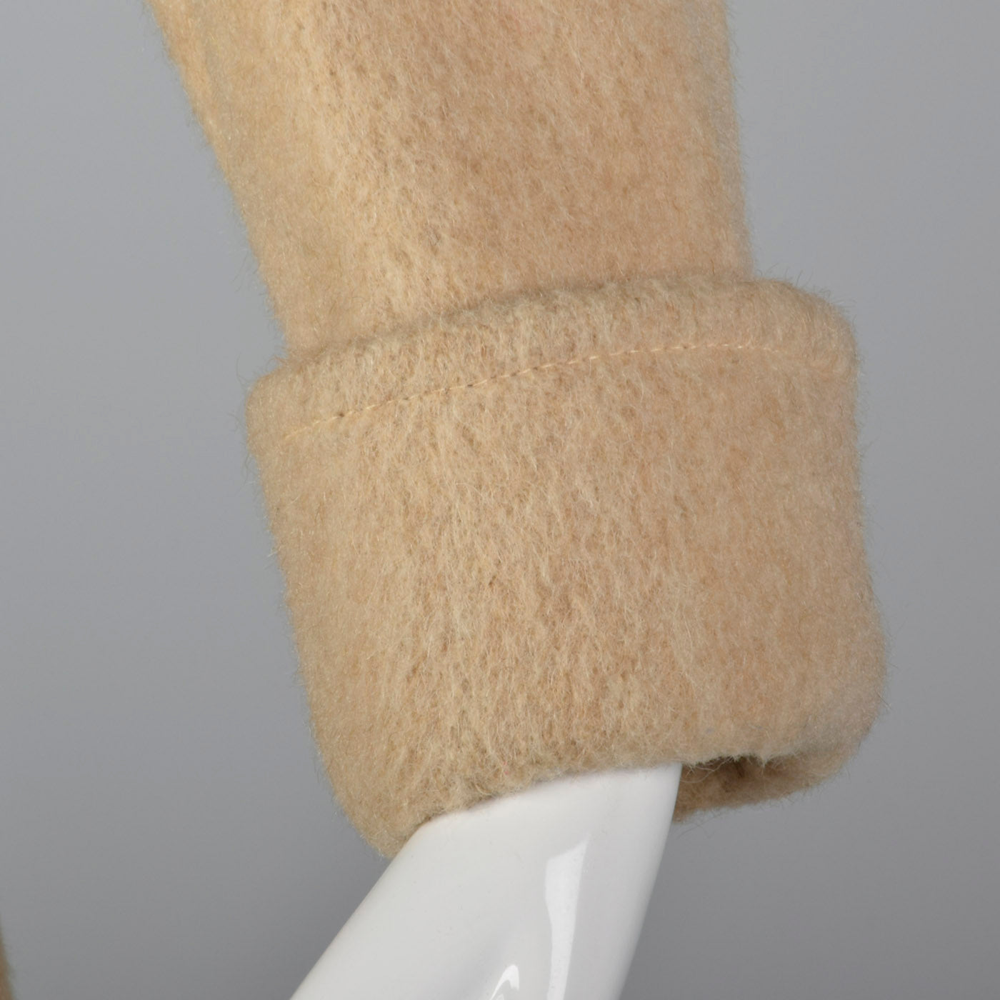 1970s Classic Wrap Coat in Tan Wool