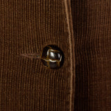 Small 1970s Brown Corduroy Blazer Casual Boho Hippie Jacket