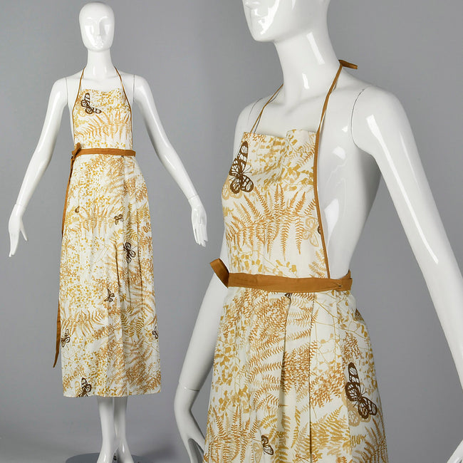 1970s Vera Deadstock Convertible Apron with Matching Tablecloth