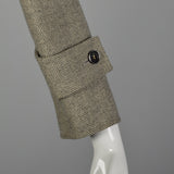 Bonwit Teller Gray and Ivory Herringbone Coat