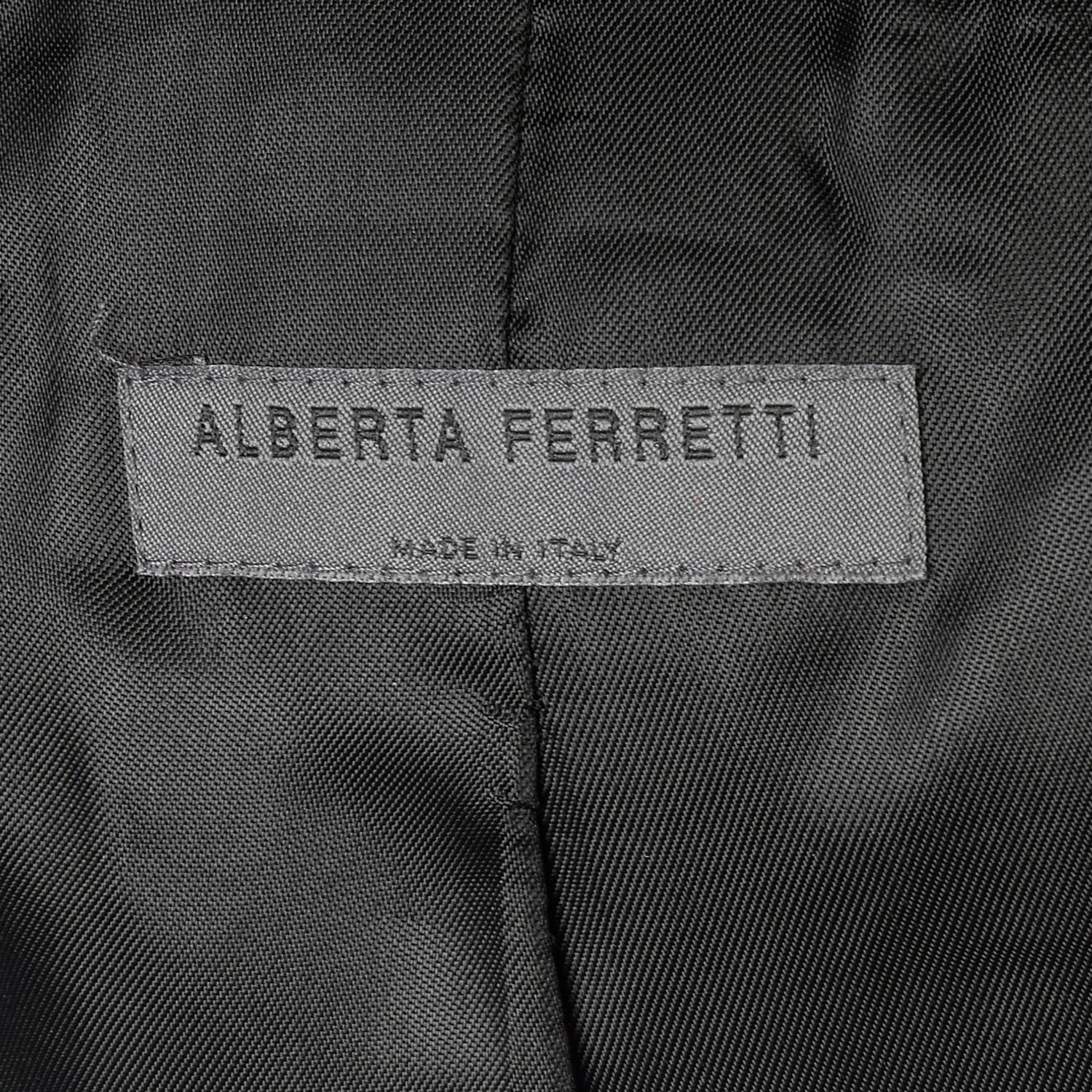 XS F/W 2007 Alberta Ferretti Green Mohair Princess Coat