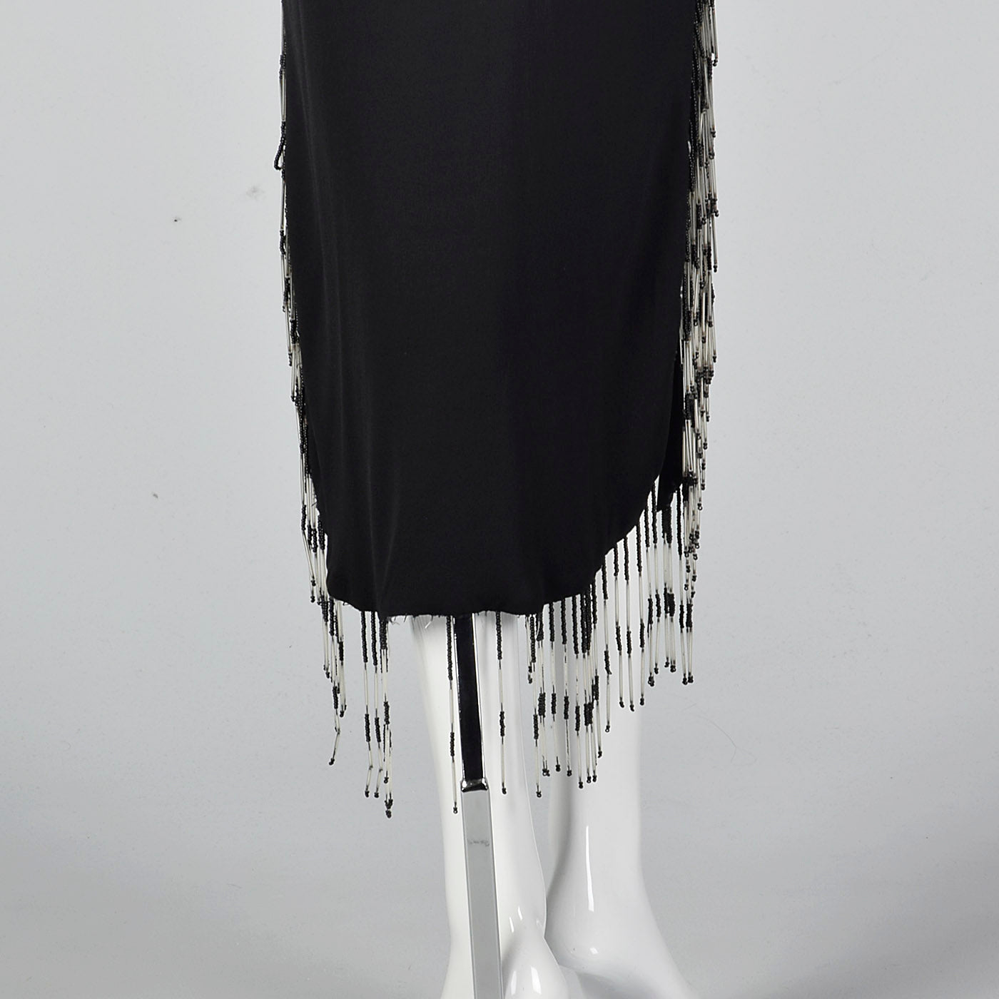 1990s Off the Shoulder Beaded Dress
