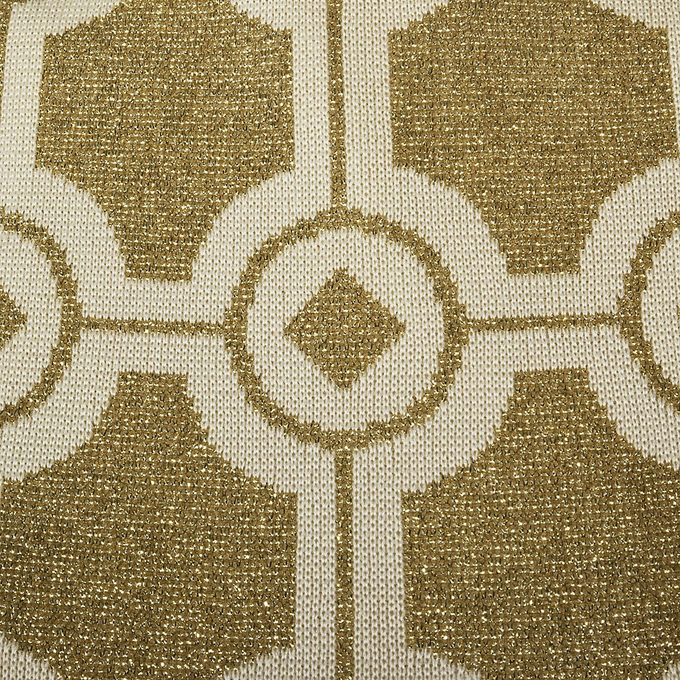 1970s Balmain Maxi Dress in Cream and Gold Lurex
