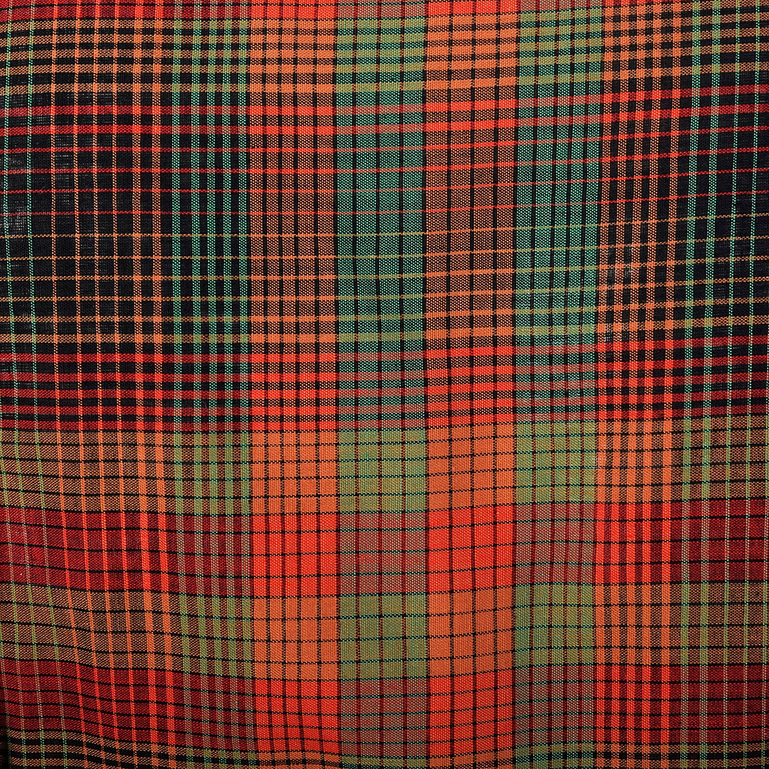 Small 1950s Red and Green Plaid Day Dress