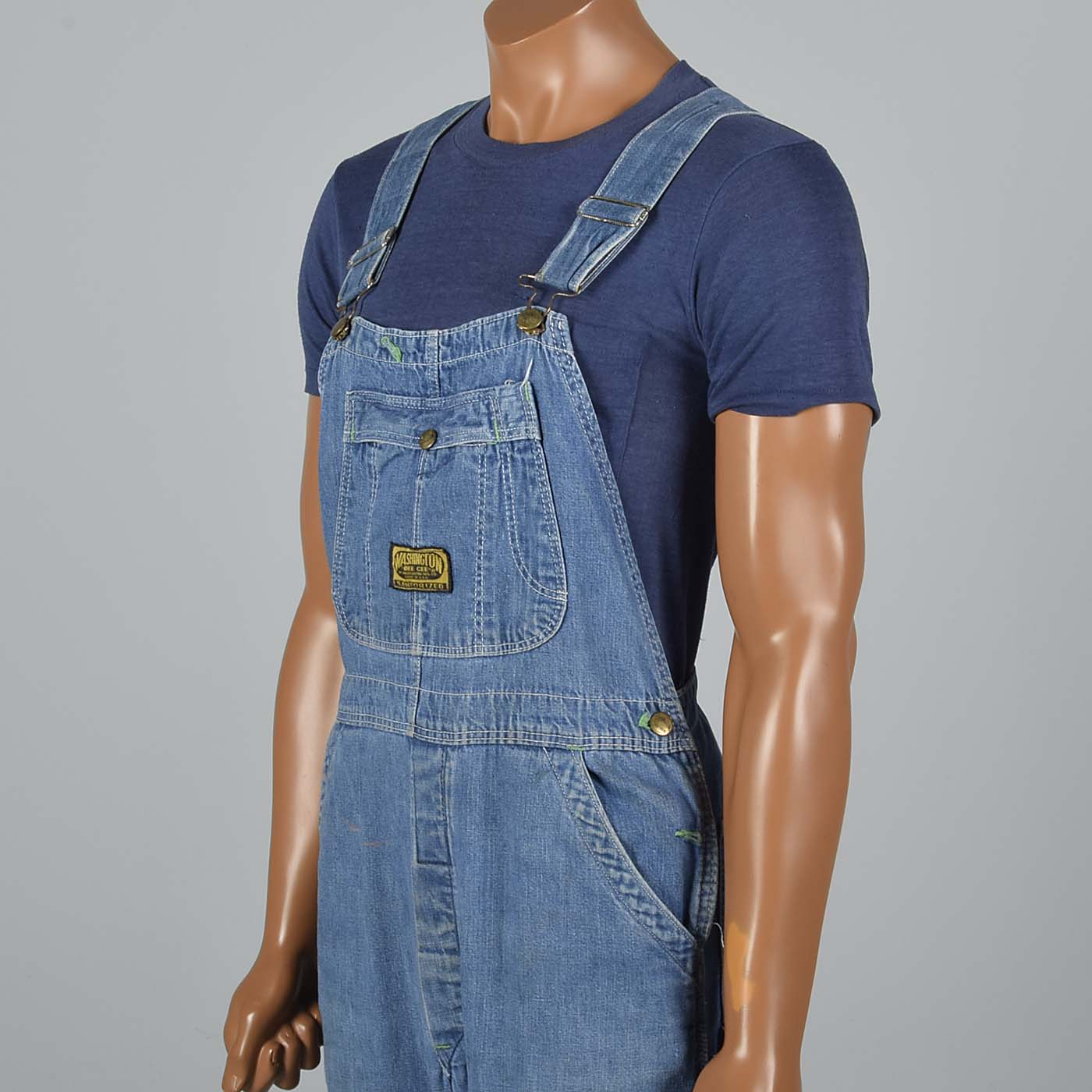 1940s Mens Washington Dee Cee Denim Overalls