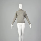 Medium Brooks Brothers 1970s Gray Cashmere Turtleneck Sweater