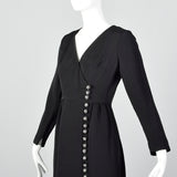 1960s Roger Milot Black Dress