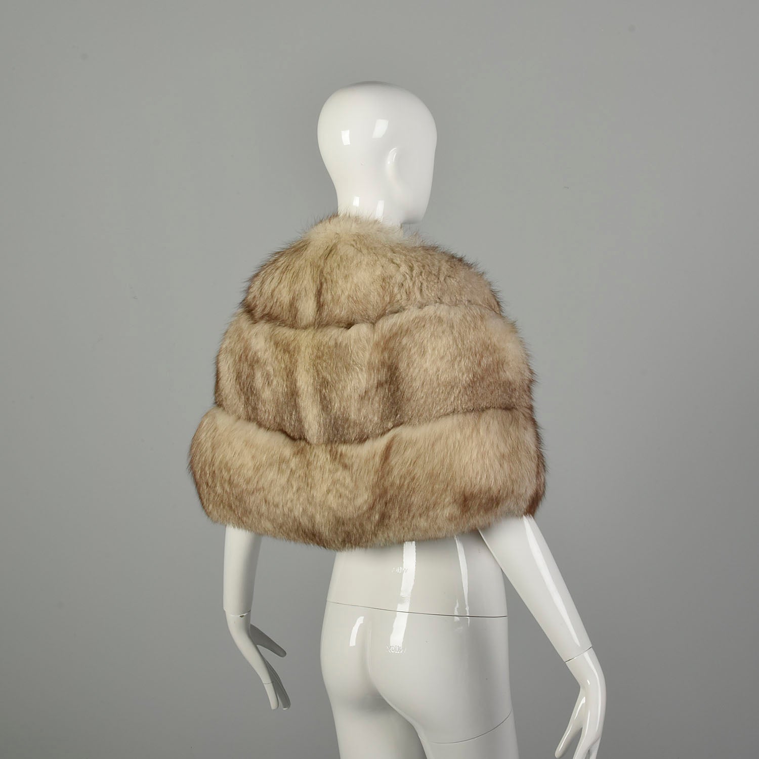 Luxurio Blue & Glamorous Saga OSFM Style Stole Fur – Capelet Norwegian Fox 1950s Salvage