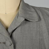 1950s Black and White Houndstooth Jacket