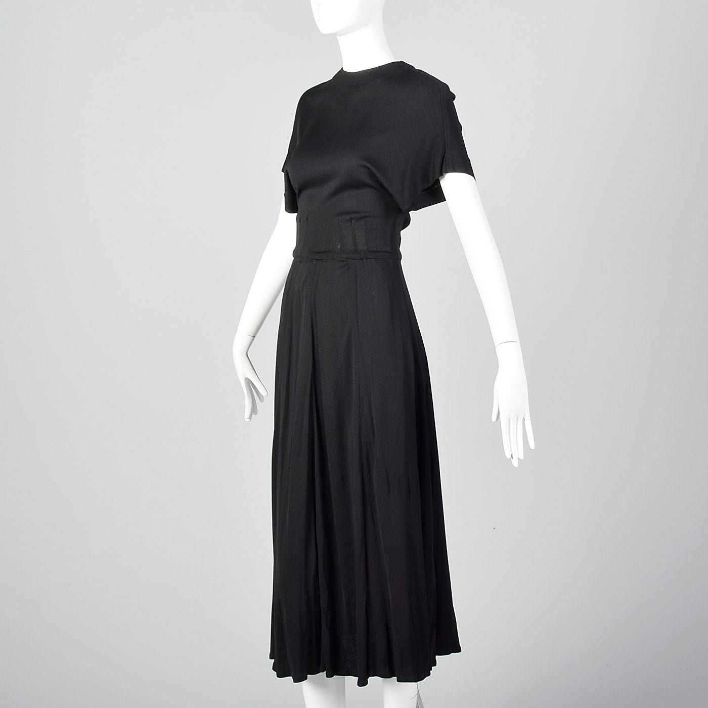 1980s Albert Nipon Black Dress