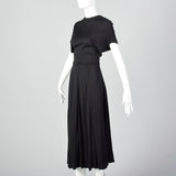 1980s Albert Nipon Black Dress