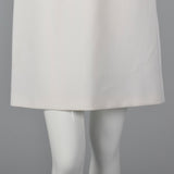 Deadstock Prada White Shift Dress with Navy Trim