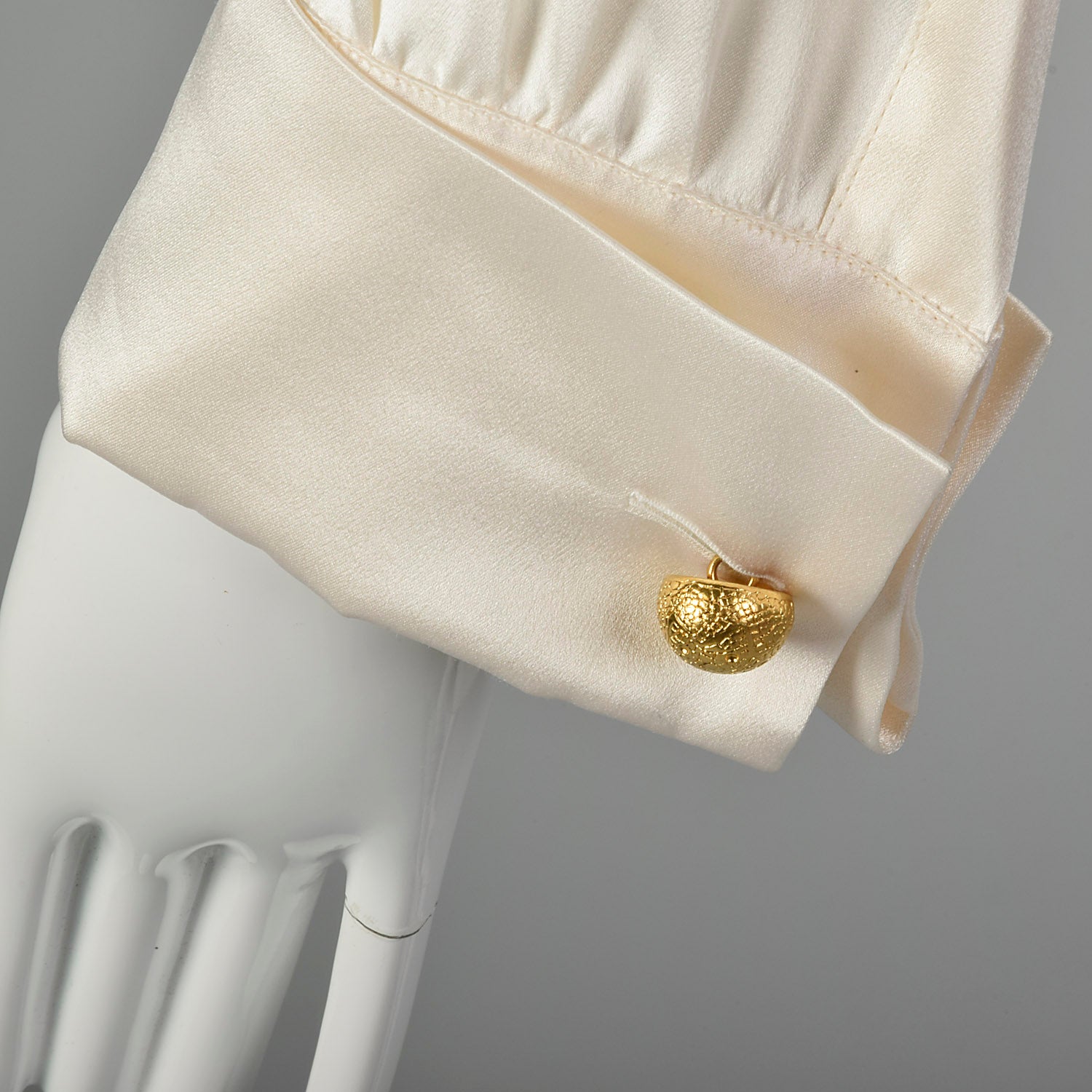 Large Yves Saint Laurent Rive Gauche 1990s Silk Blouse