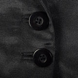 2000s Black Coat with Petal Hem
