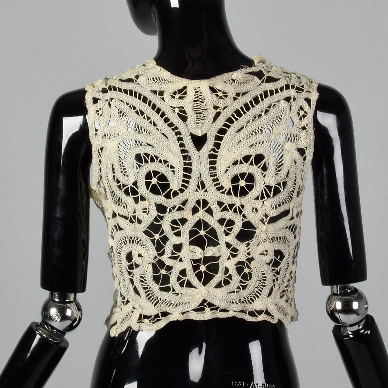 XS Antique Ivory Lace Vest
