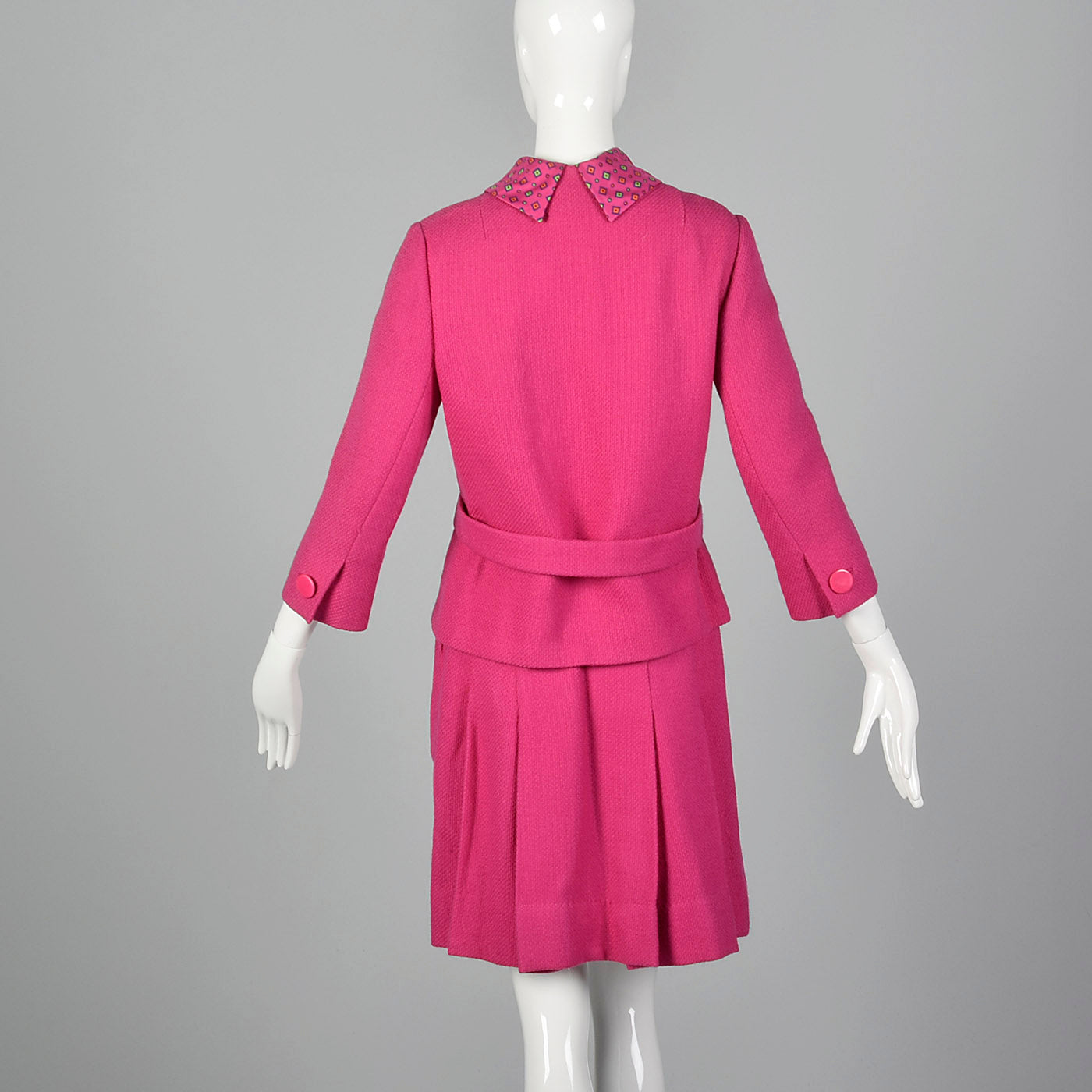 1960s Matthews Hot Pink Skirt Suit