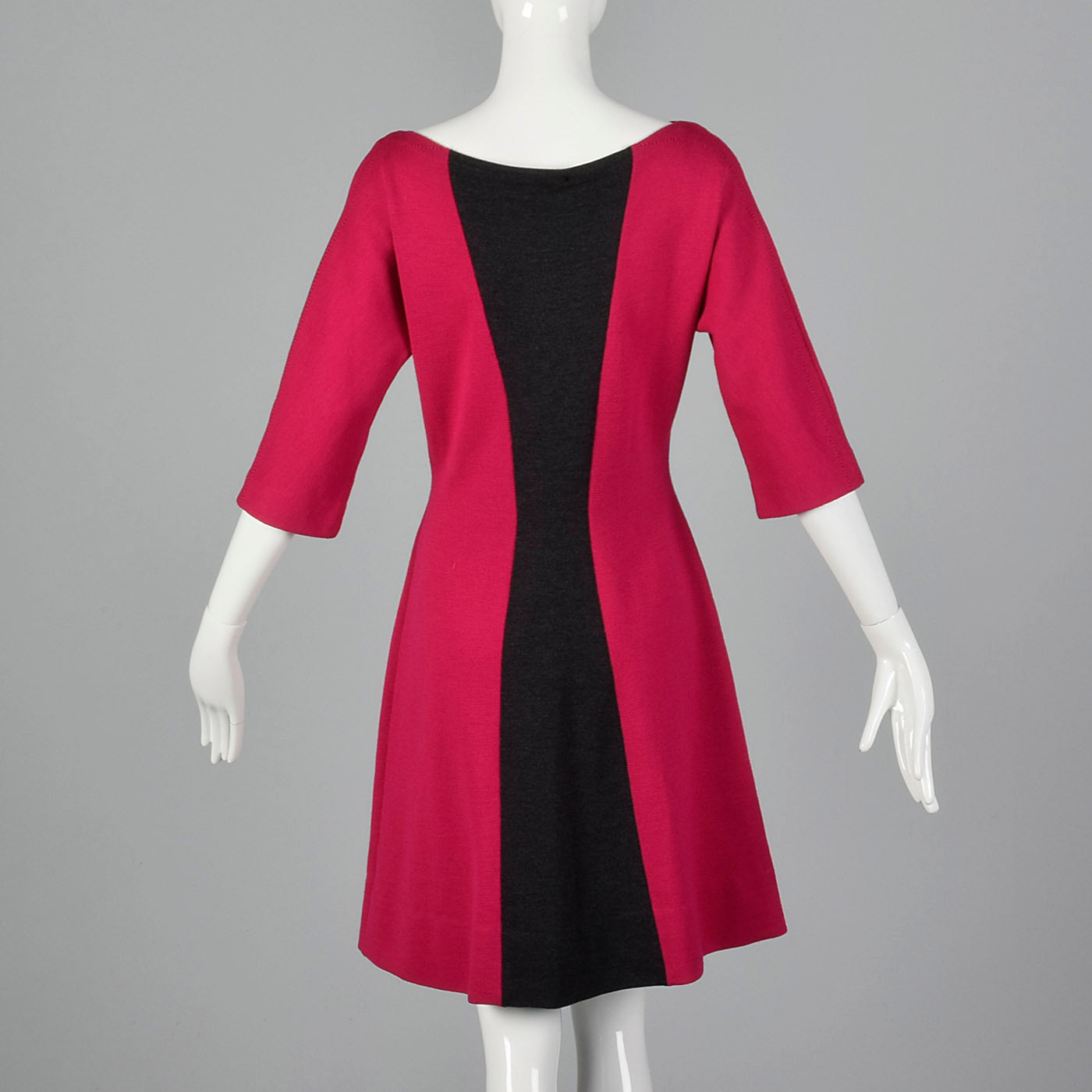 1960s Goldworm Two Tone Wool Knit Dress