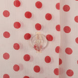 1960s White Blouse with Red Polka Dots