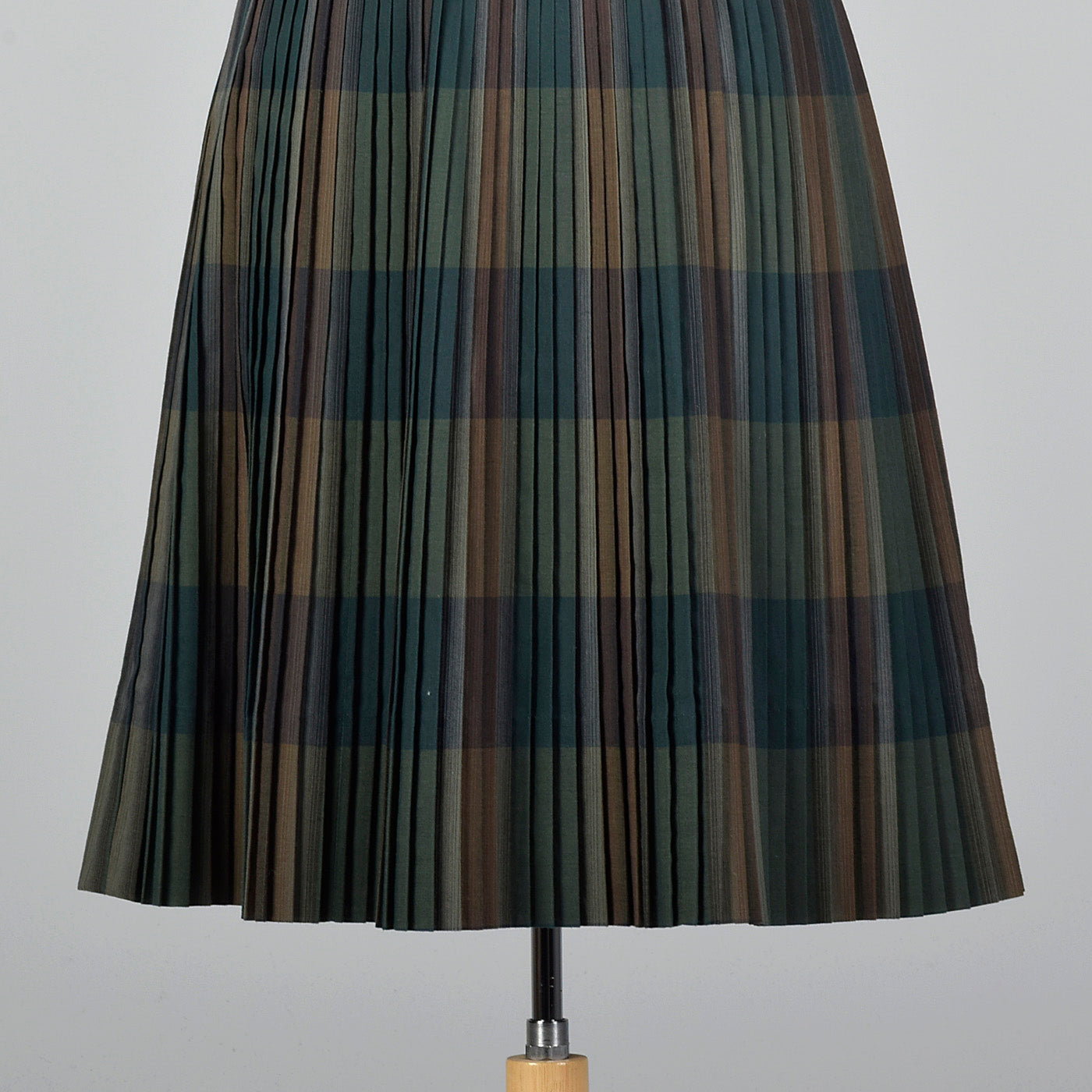 1950s Summer Dress in Green Plaid