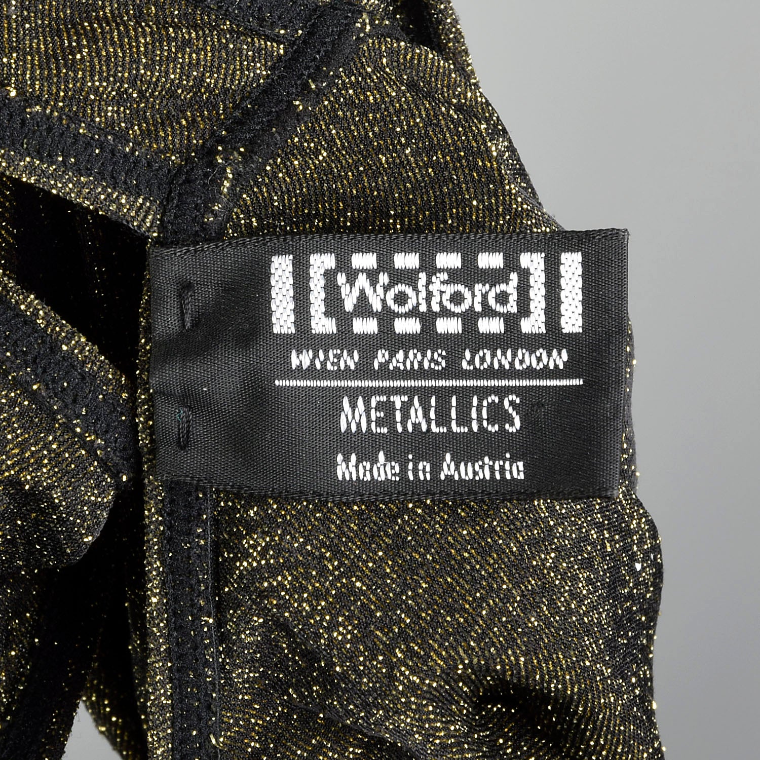 Wolford Metallic Gold Dress Keyhole Back Sexy Stretch Bodycon