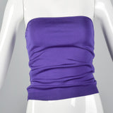 1970s Anne Klein Purple Tube Top