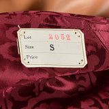 1950s Mens Deadstock Burgundy Robe with Shawl Collar