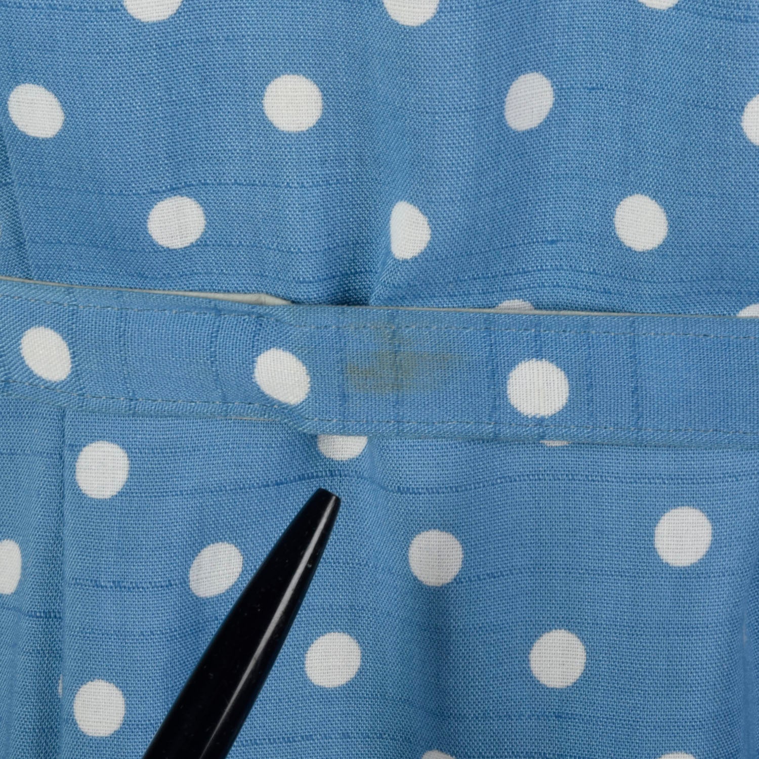3XL 1950s Blue Day Dress Polka Dot Short Sleeve Volup Summer Casual