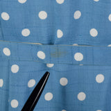 3XL 1950s Blue Day Dress Polka Dot Short Sleeve Volup Summer Casual