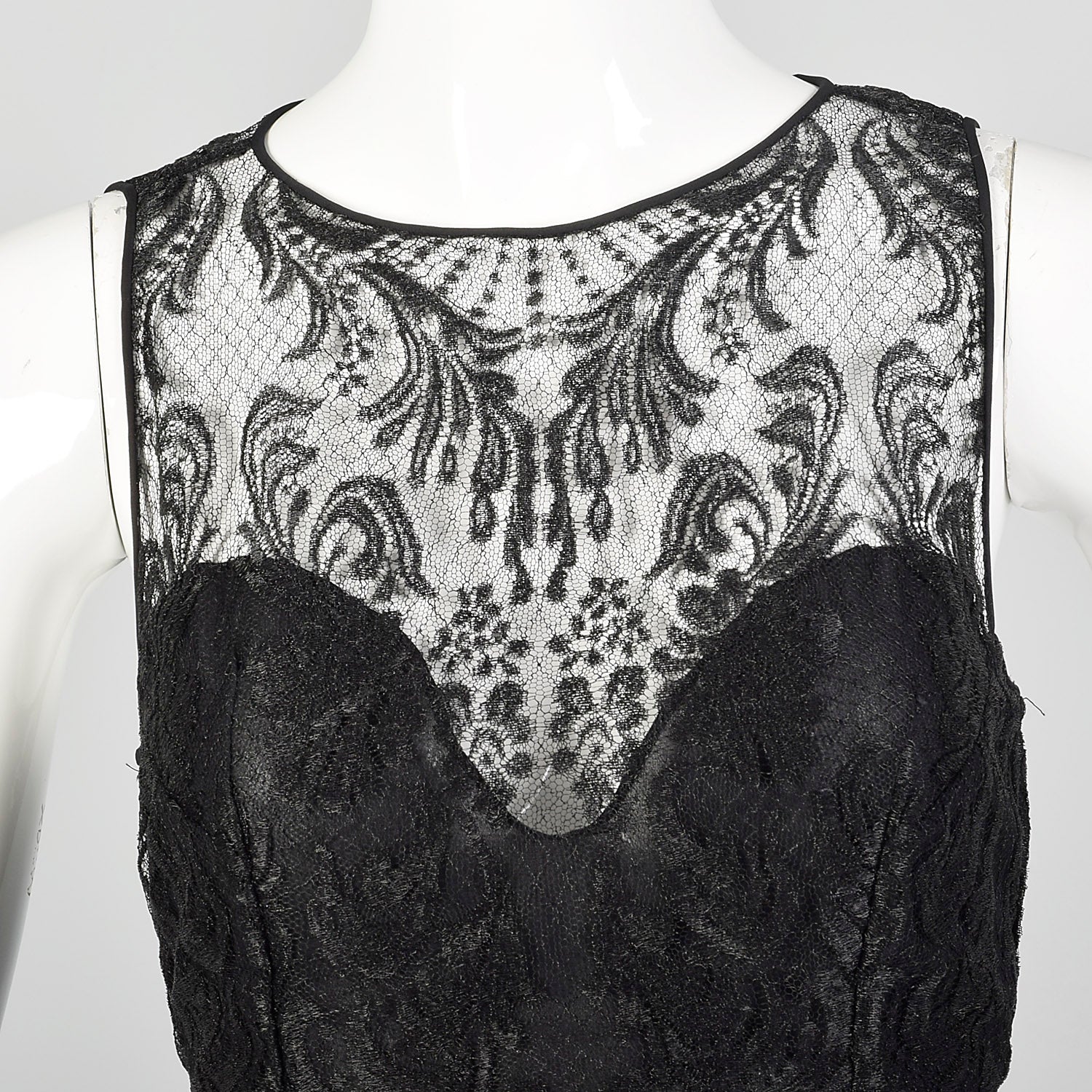 XS Pamela Dennis Matching Black Lace Skirt and Top Dress Set
