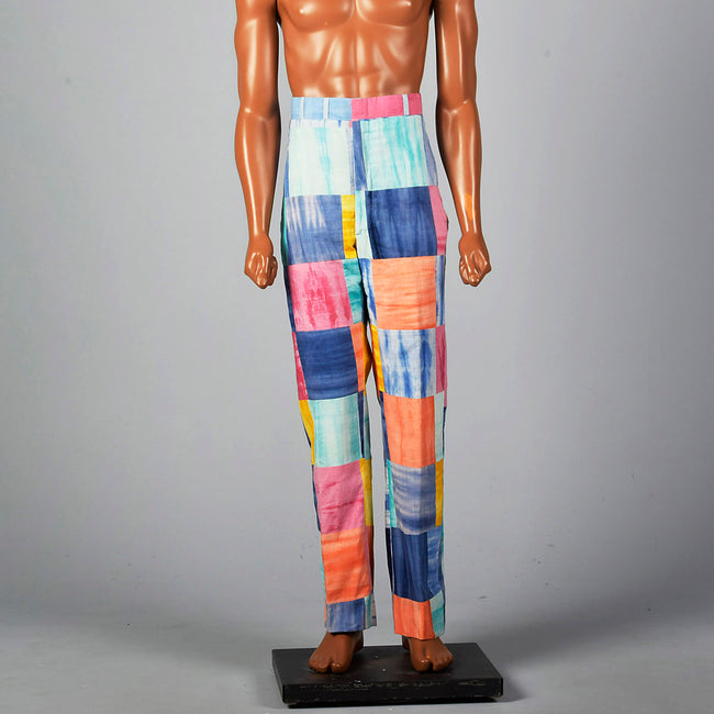 1970s Mens Patchwork Pants