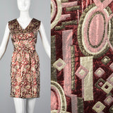 1960s Metallic Brocade Party Dress