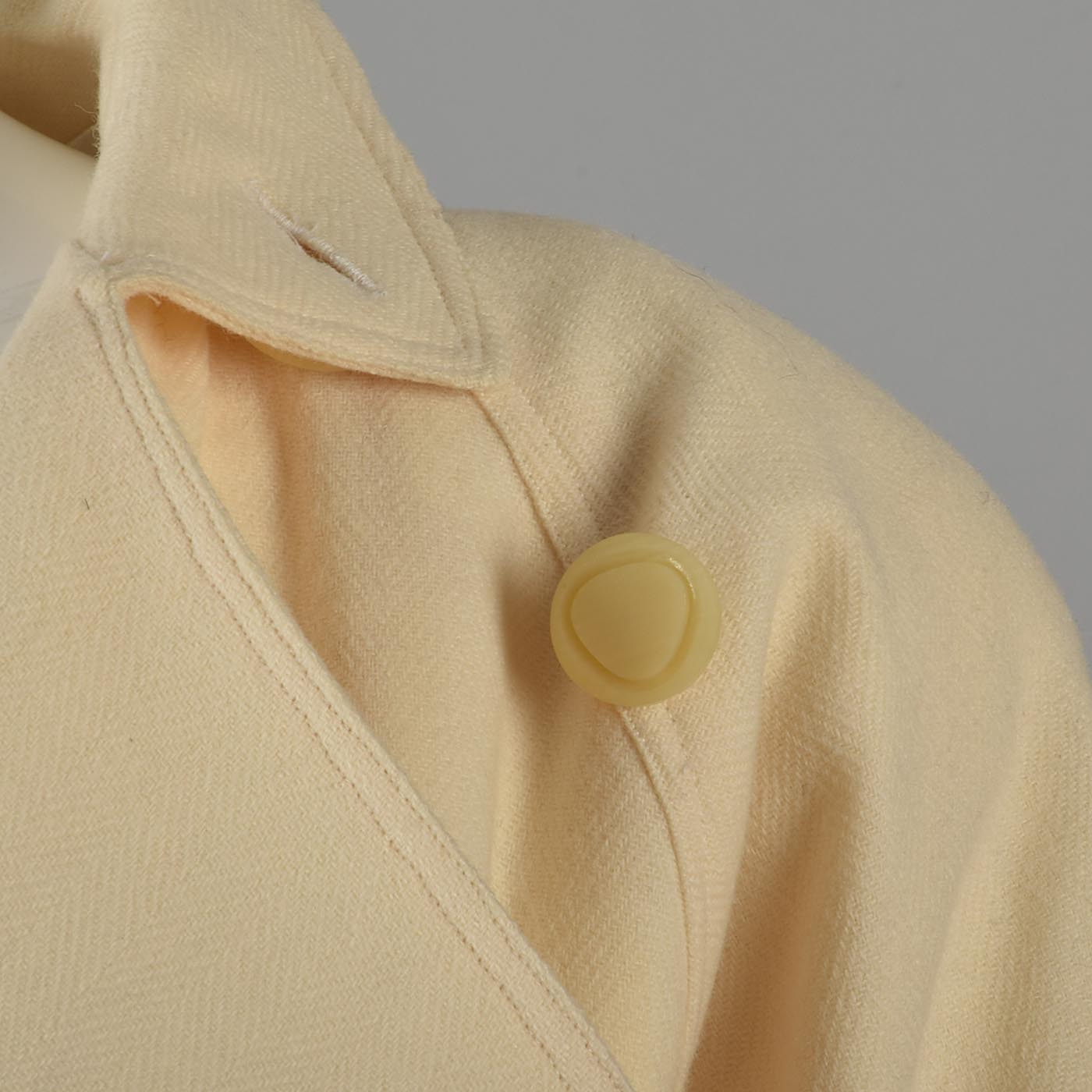 1980s Avant Garde Coat in Cream Wool