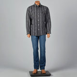 2000s Issey Miyake Gray Stripe Shirt