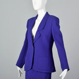 1990s Emanuel Ungaro Parallele Purple Skirt Suit