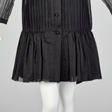 Medium 1960s Black Dress Set