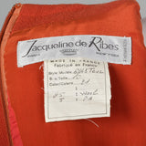 1980s Jaqueline de Ribes Asymmetric Red Wool Dress