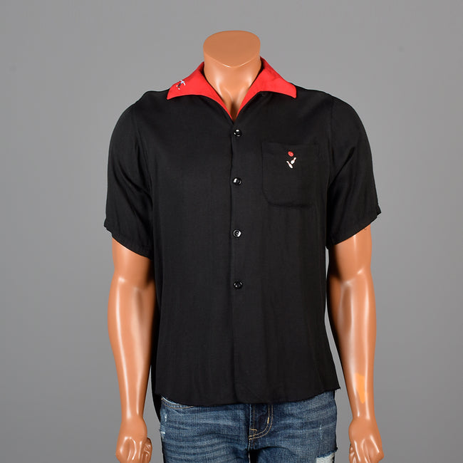 1950s Mens Public Works Bowling Shirt