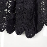 1890s-1900 Black Crochet Cape