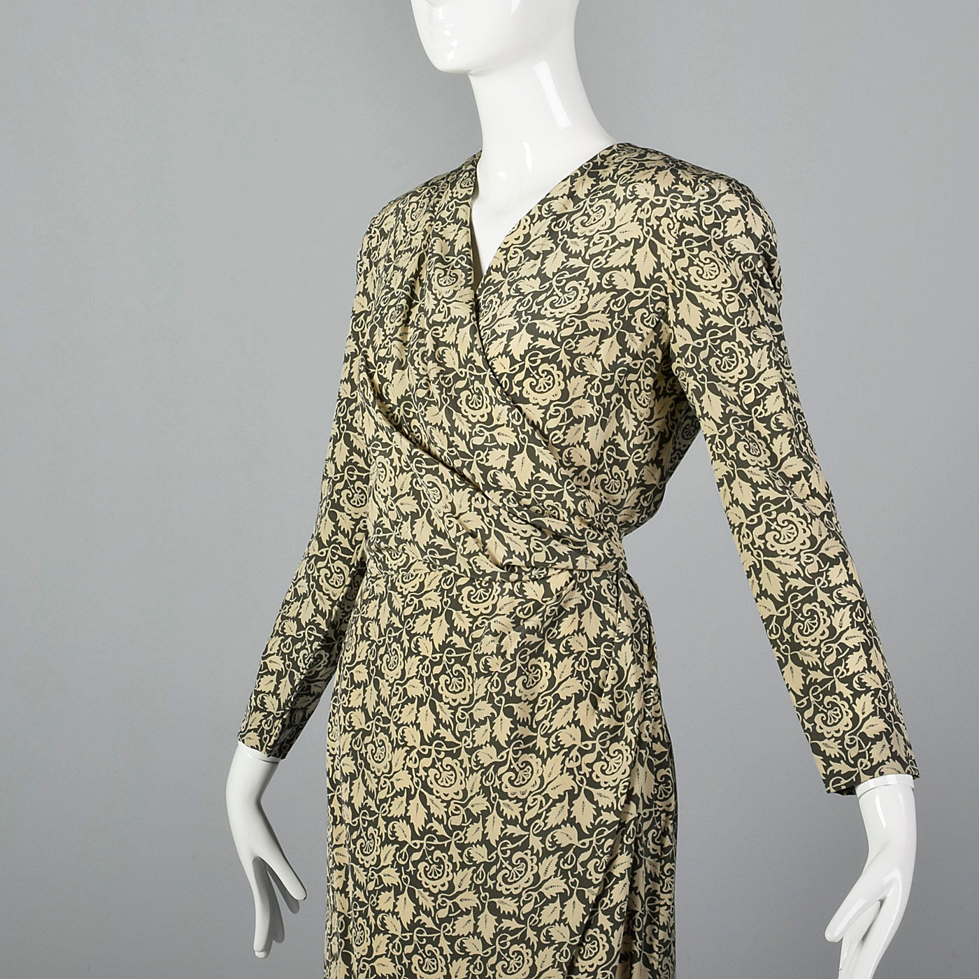 Small Louis Feraud 1980s Silk Wrap Dress