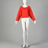 Medium 1990s Sonia Rykiel Red Tie-back Sweatshirt
