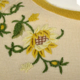 Medium 1960s Floral Embroidered Cardigan