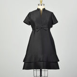 XL 1960s Lord & Taylor Black Cocktail Dress LBD