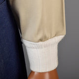 1960s Mens Casual Jacket with Ribbed Knit Trim