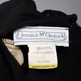 1980s Black Dress with Illusion Lace