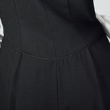 1980s Black Wide Leg Jumpsuit