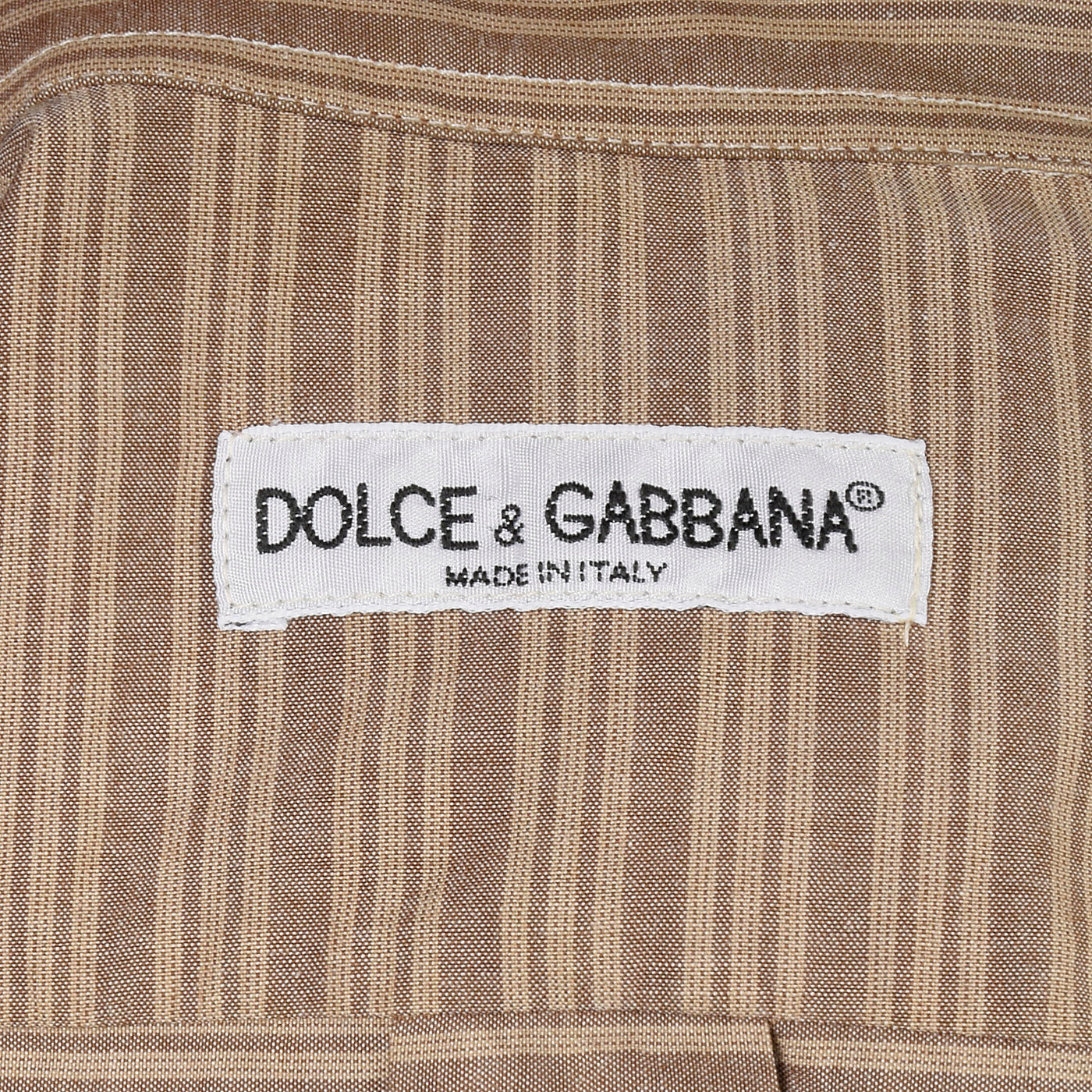 2000s Dolce & Gabbana Brown and Blue Color Blocked Shirt