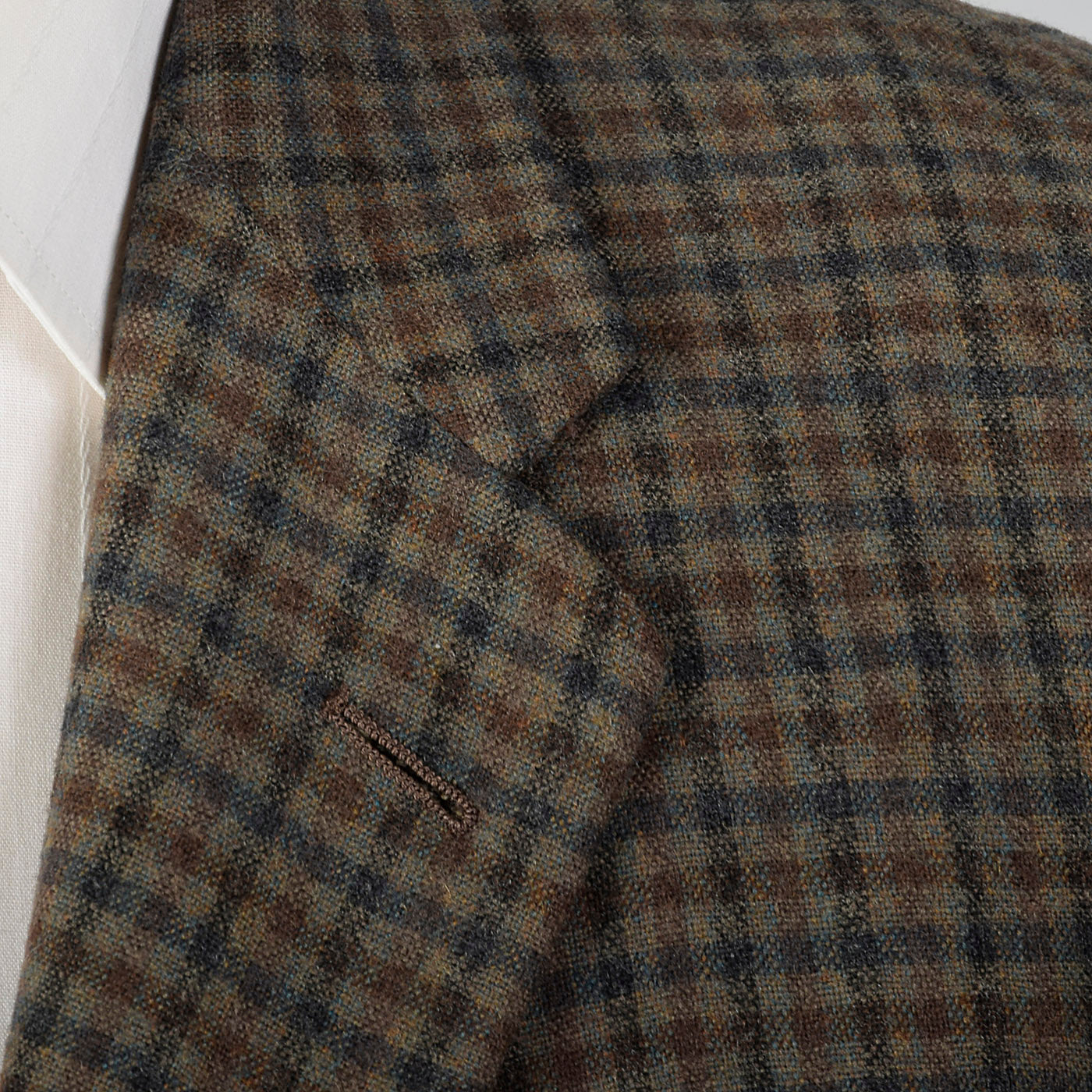 1950s Mens Brown Check Wool Jacket